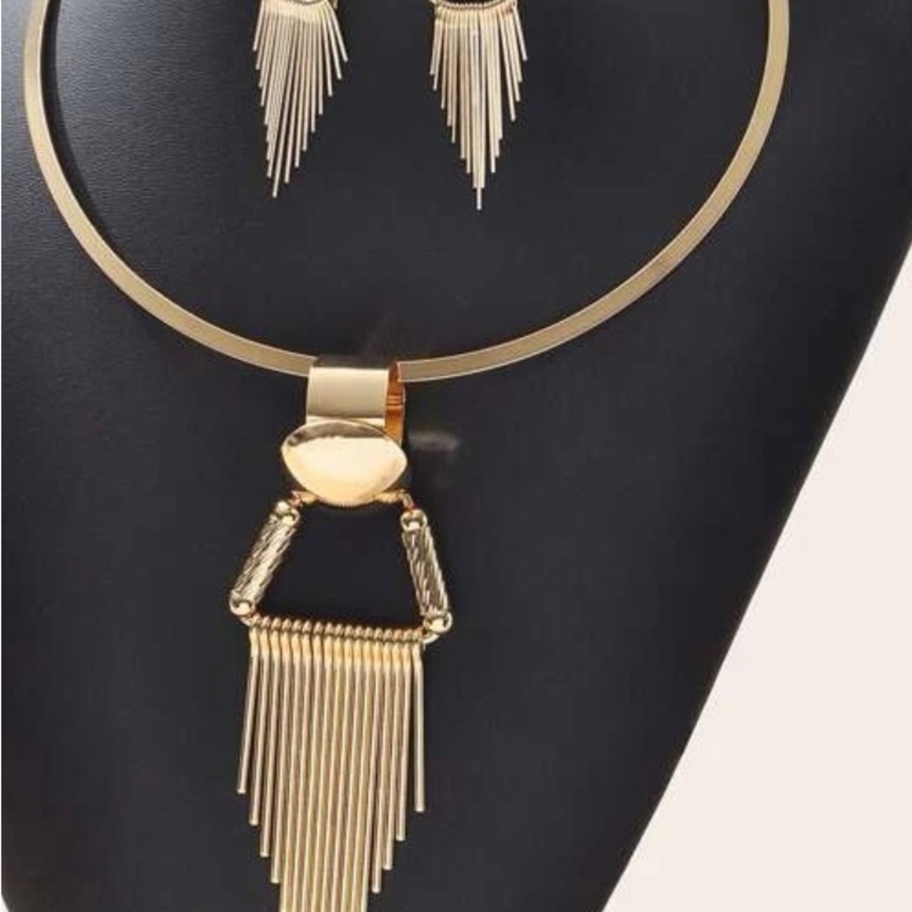 Tassel 2pcs Necklace and Earring Set